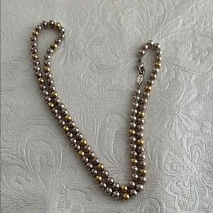 Napier Gold and Silver Beaded Necklace
